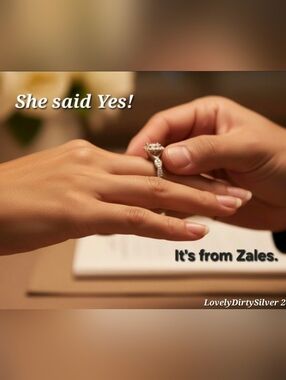 Celebration Fire Zales 1/2ct Diamond Engagement Ring Size 7 ~ 100% Authentic~COA